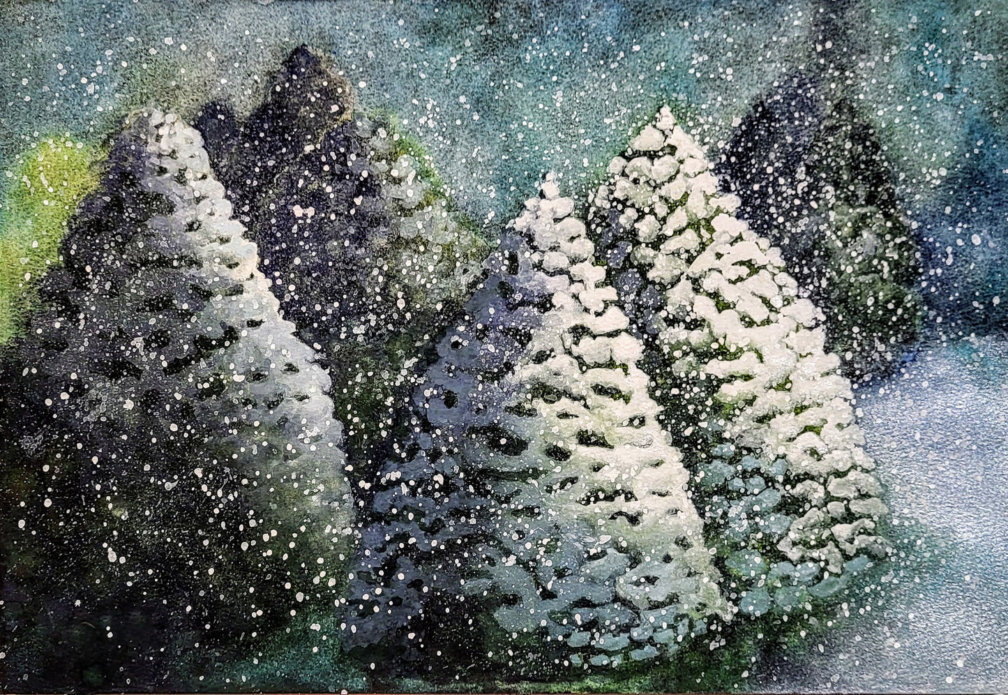 Moonlight on Snow on Trees