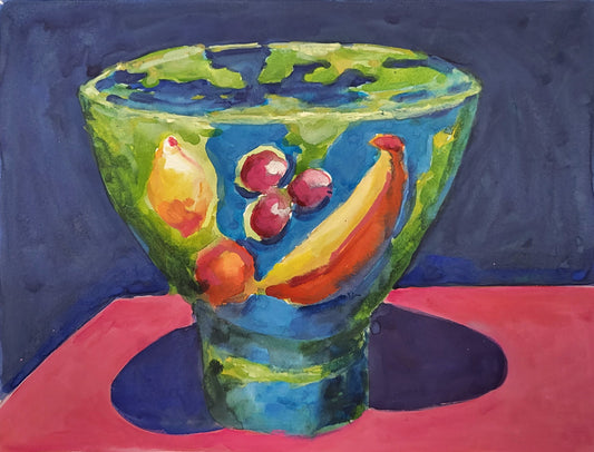 Fruit Bowl Pink Table
