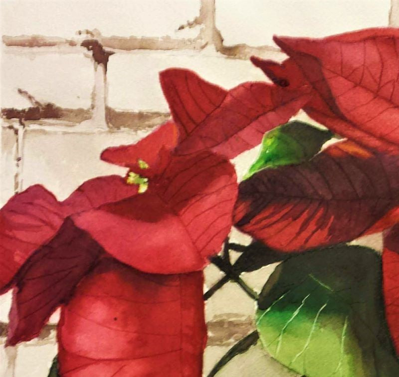 Above the Mantel watercolor painting on paper detail