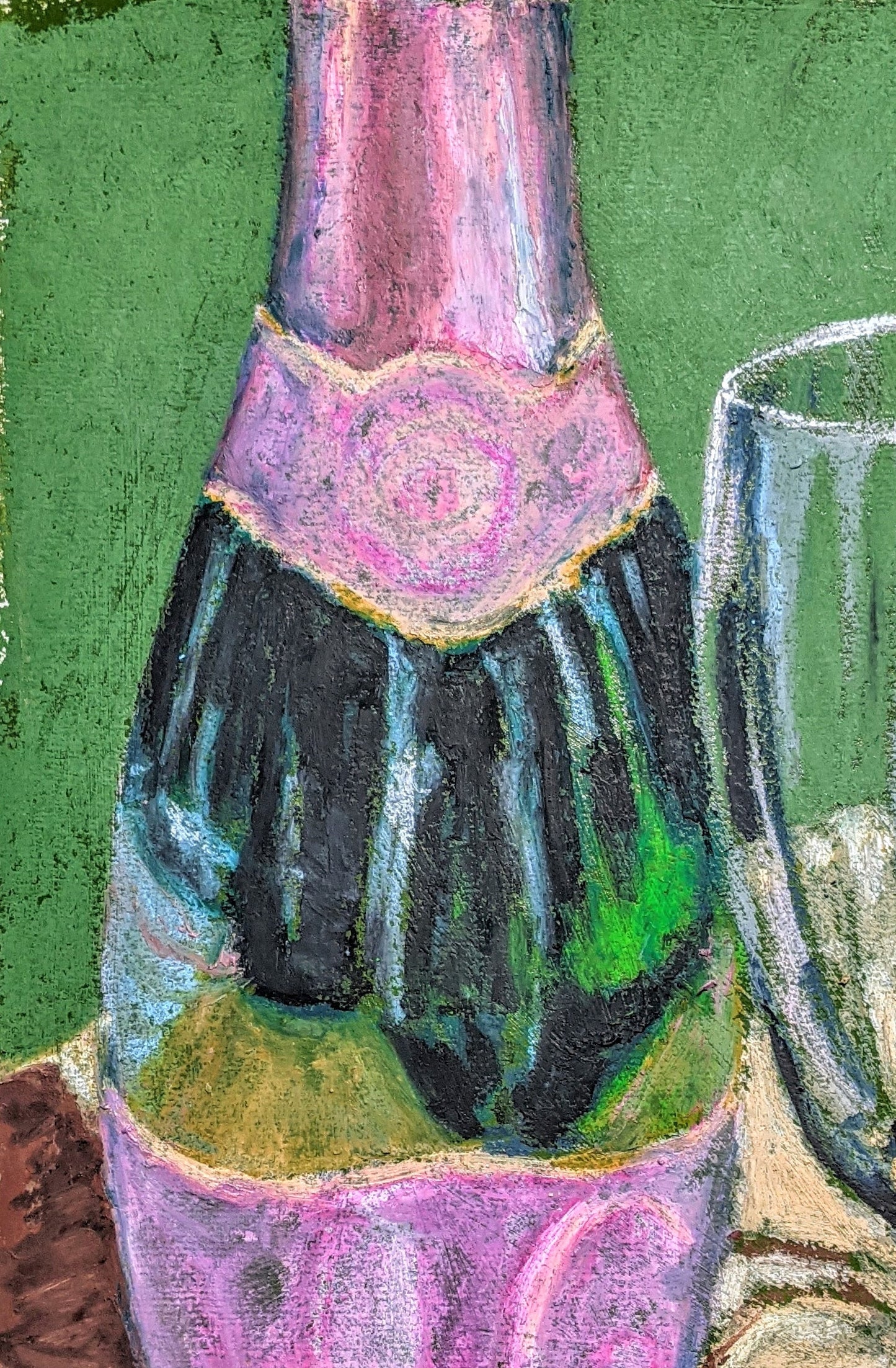 Celebrate oil pastel painting on paper detail