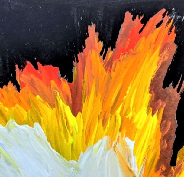Bonfire painting detail