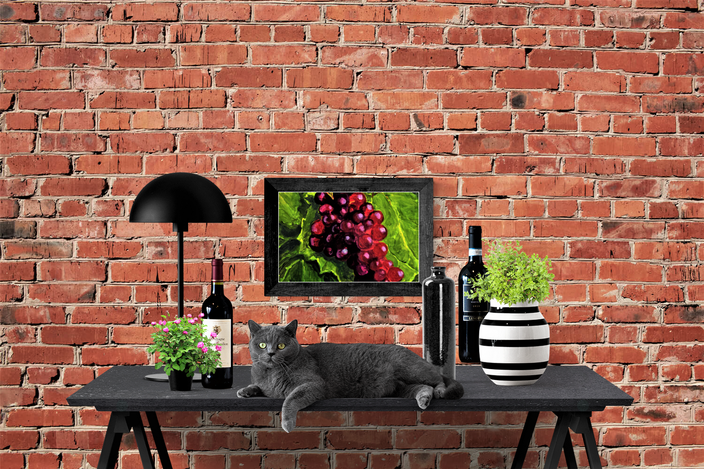 Grapes and Leaves