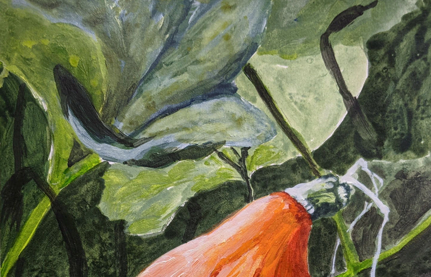 In the Patch gouache painting on paper detail