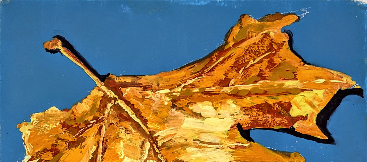 Maple flashe acrylic painting on paper detail