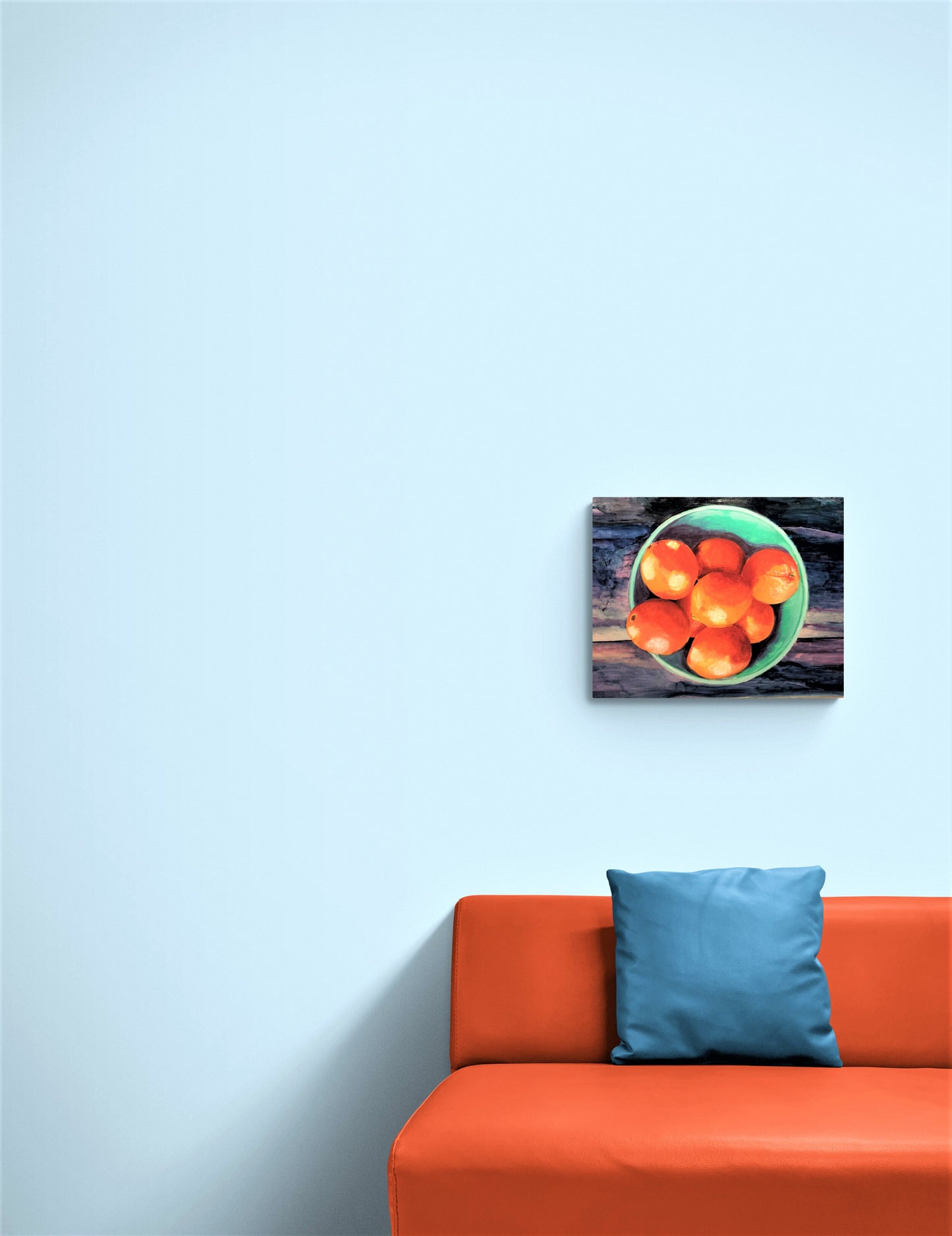 Oranges in a Green Bowl