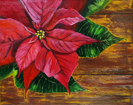 Poinsettia on the Table