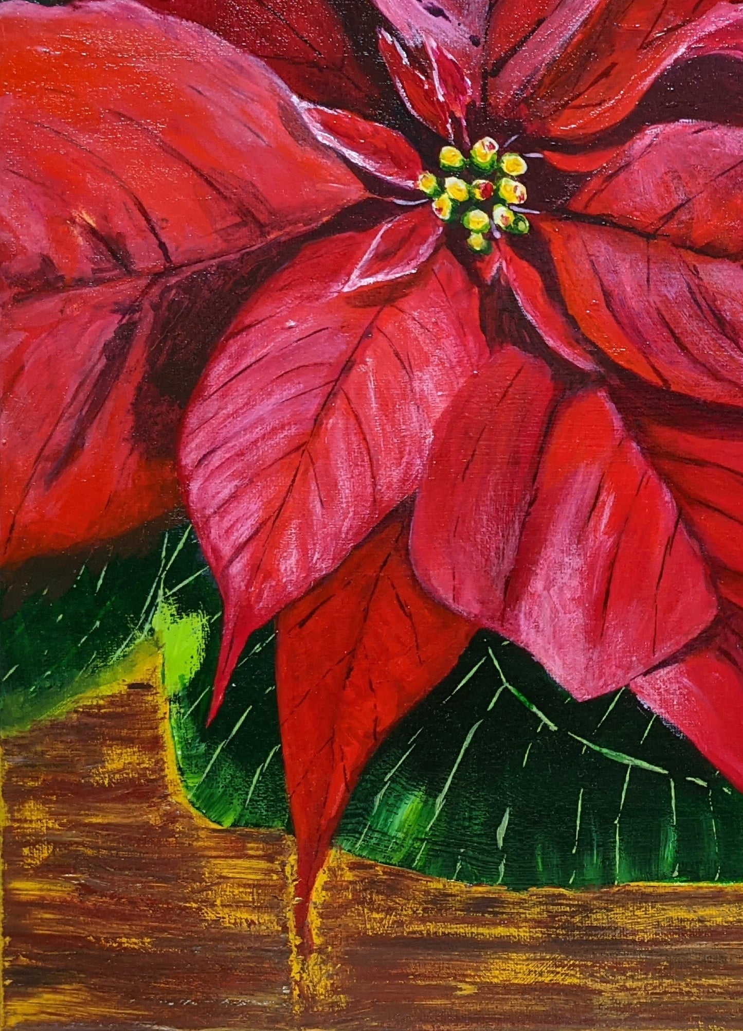 Poinsettia on the Table