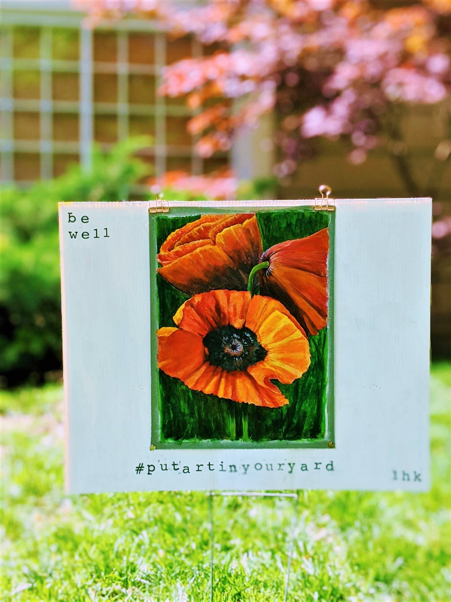 Poppies acrylic painting #putartinyouryard