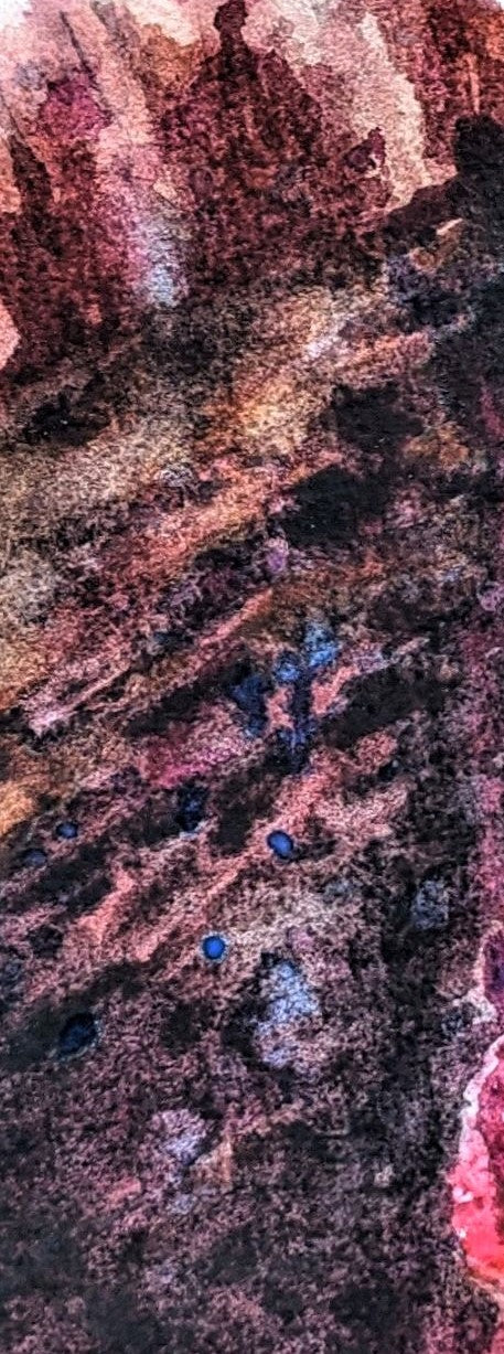 Turkey watercolor painting detail