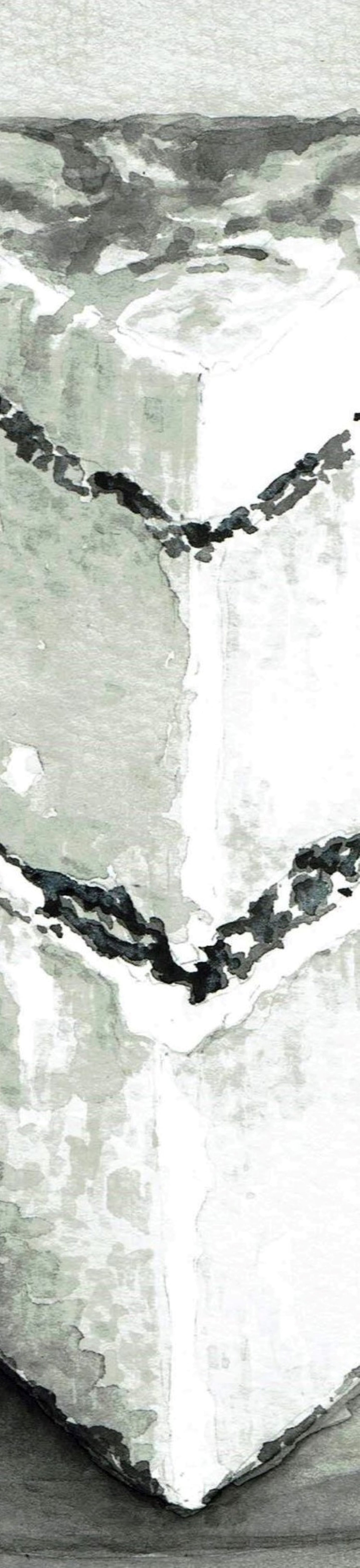 White cake watercolor painting detail