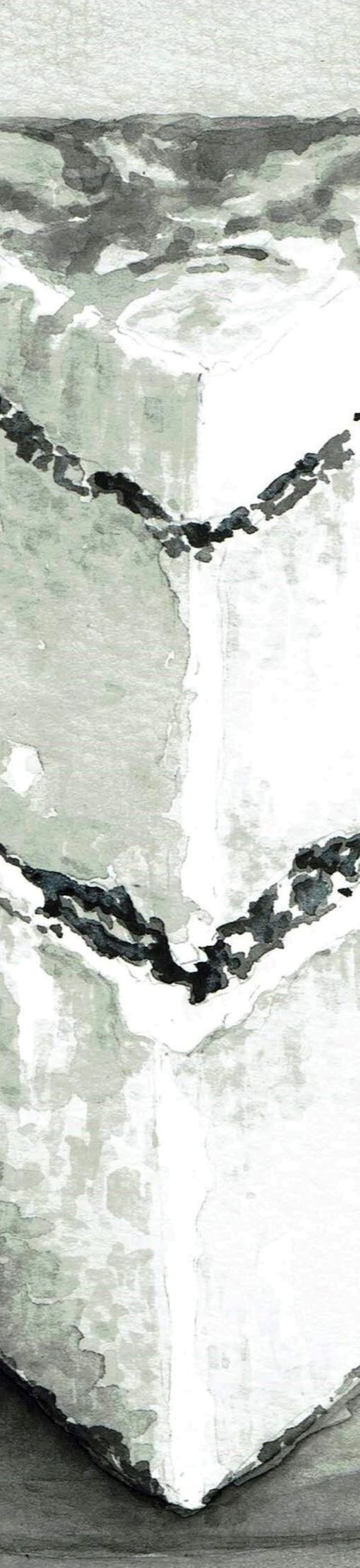 White cake watercolor painting detail
