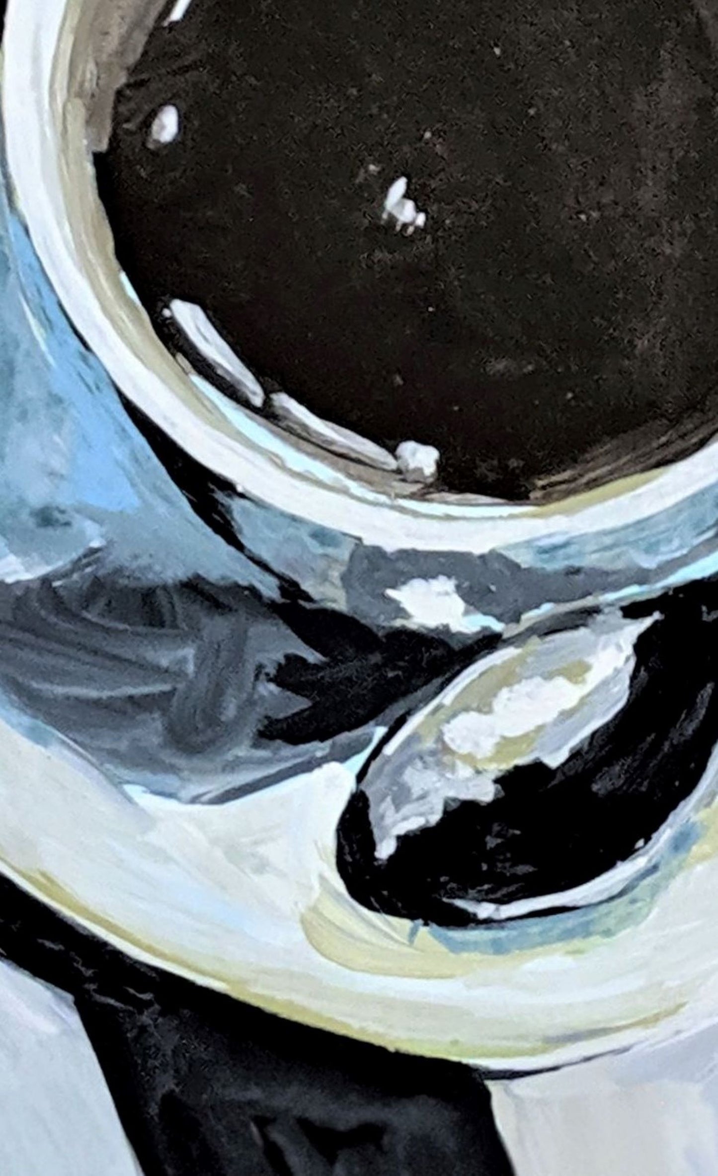 Hot chocolate painting detail