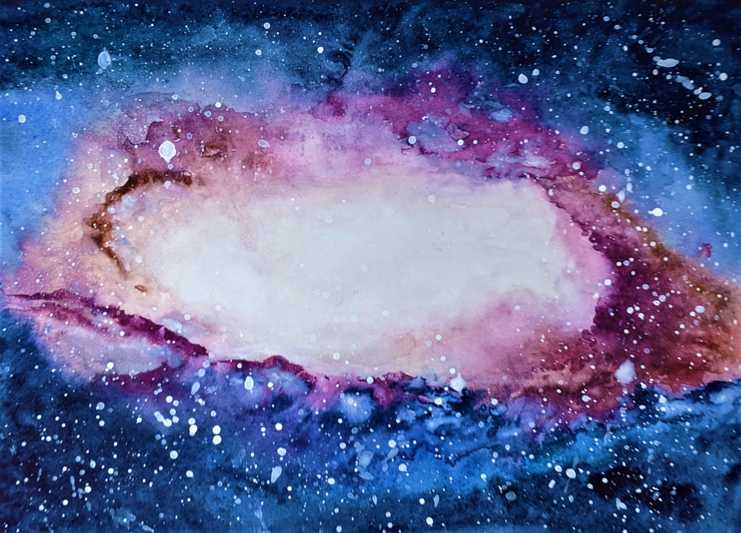Galaxy watercolor painting