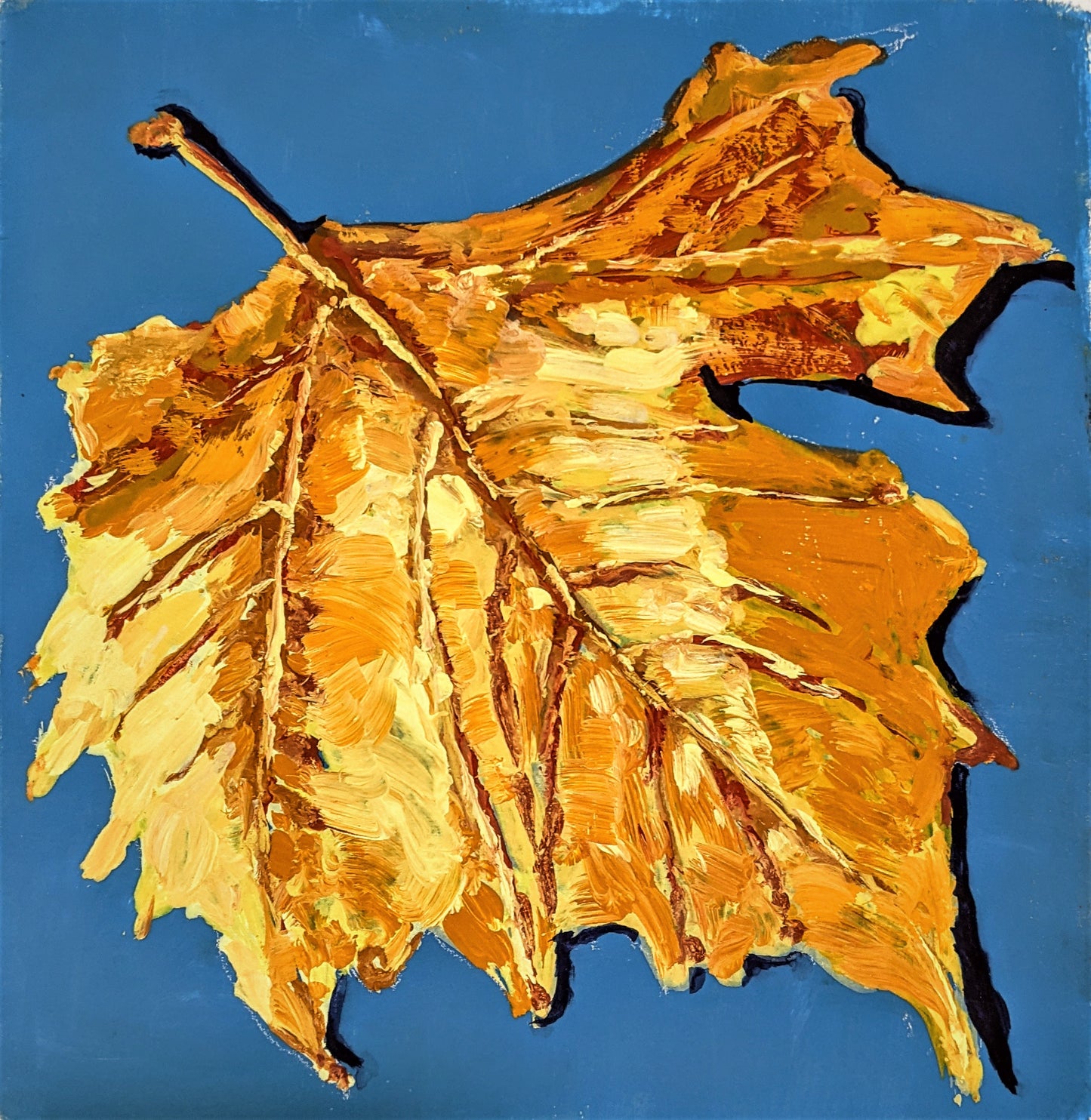 Maple flashe acrylic painting on paper