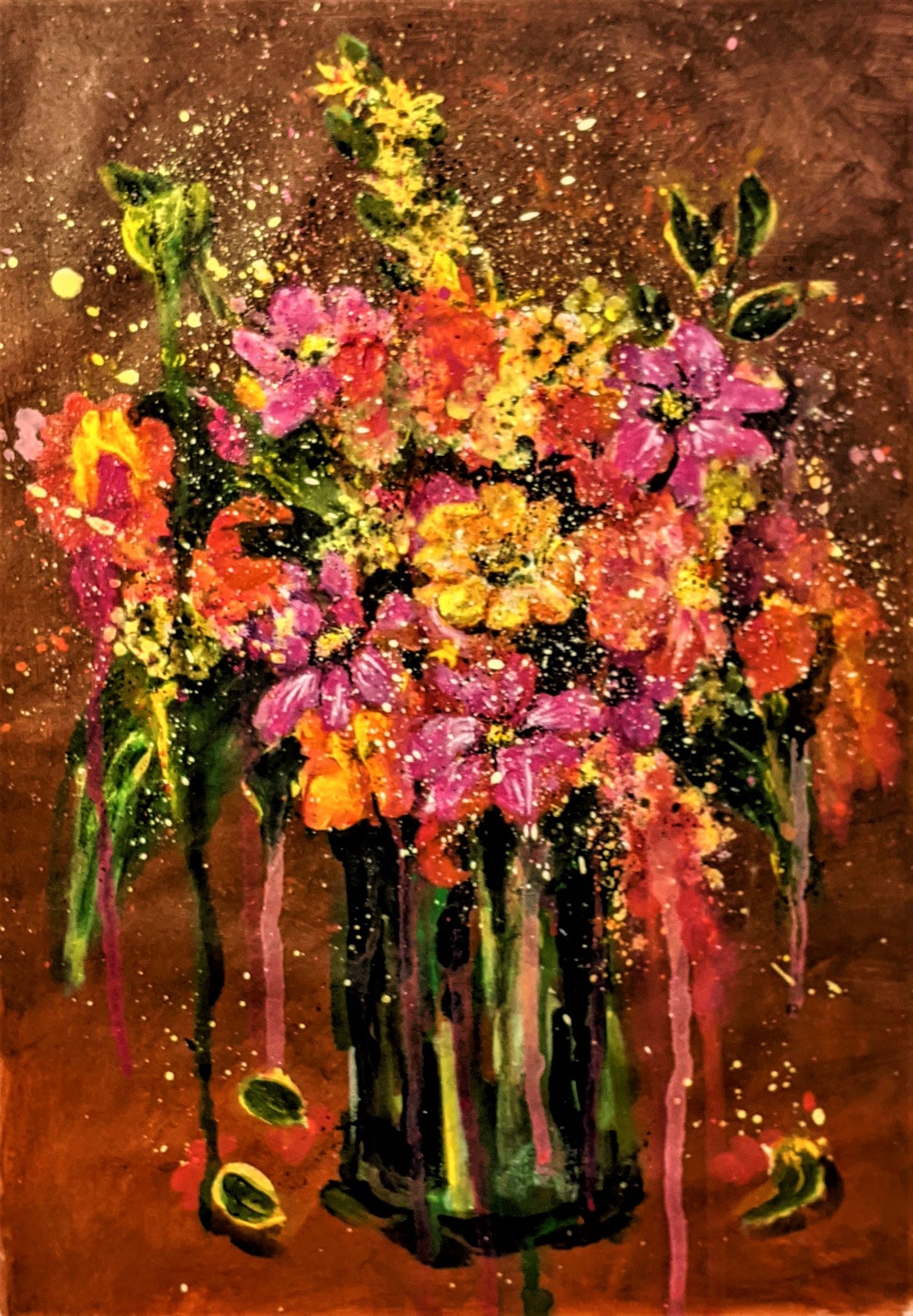 Mother's Day bouquet acrylic painting