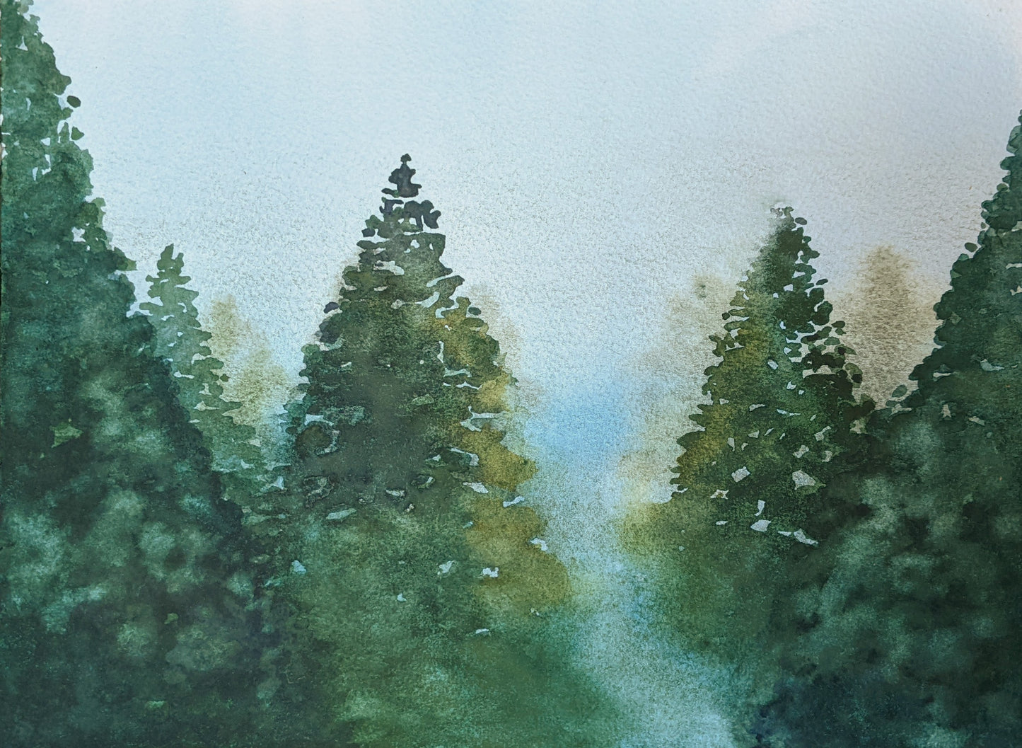 Winter Path (Finding a New Way Forward) watercolor on paper painting