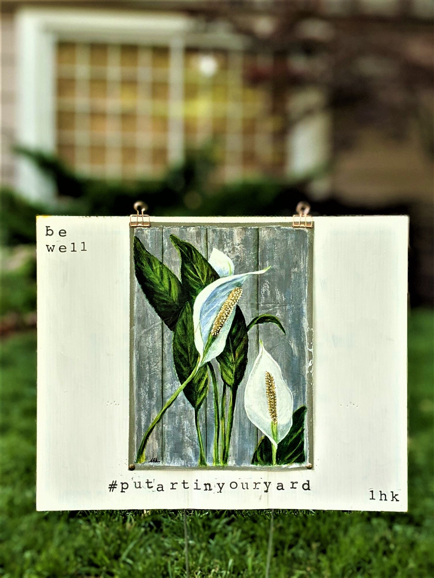 Peace lily painting: #putartinyouryard