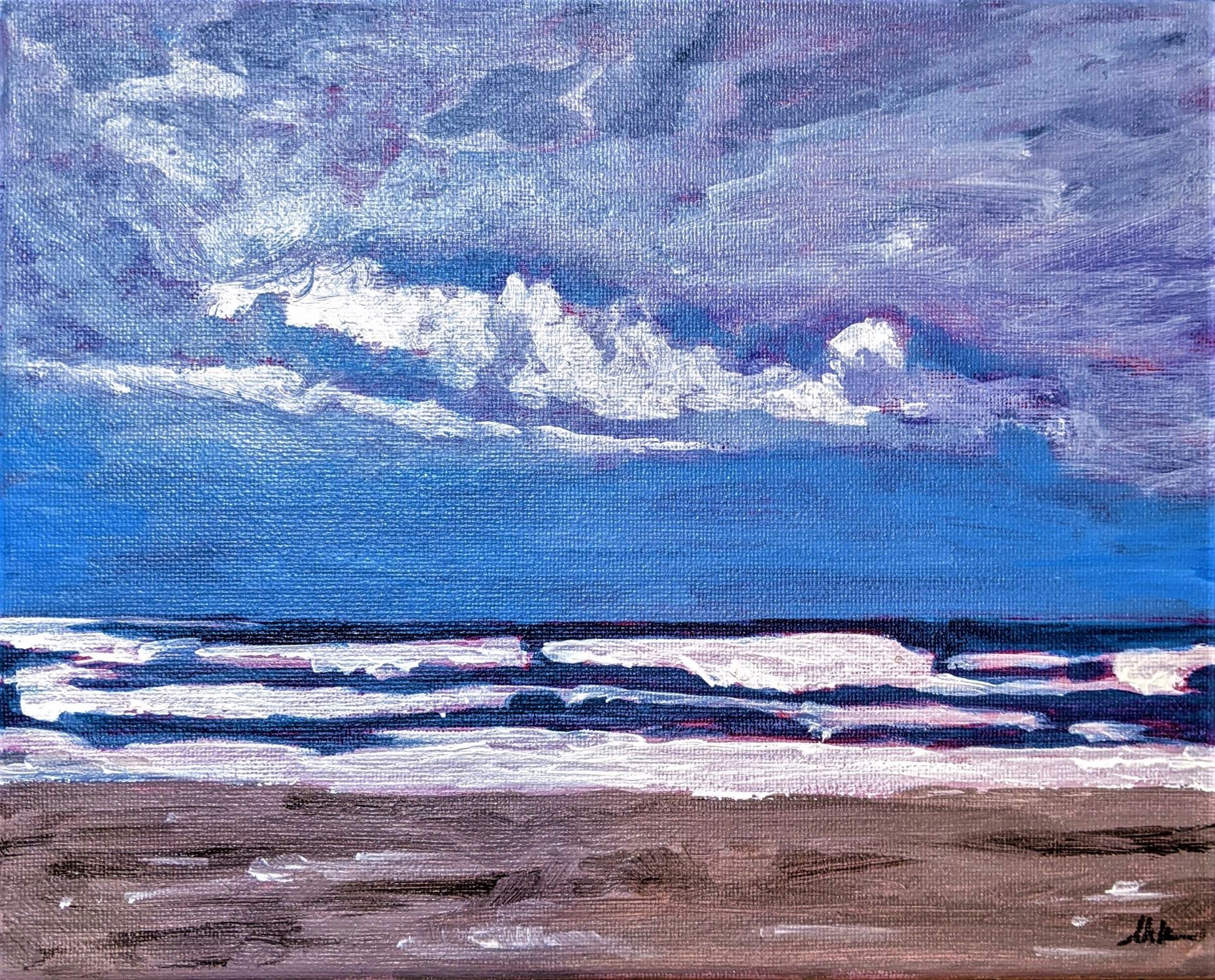 Stormy Sea acrylic painting on canvas