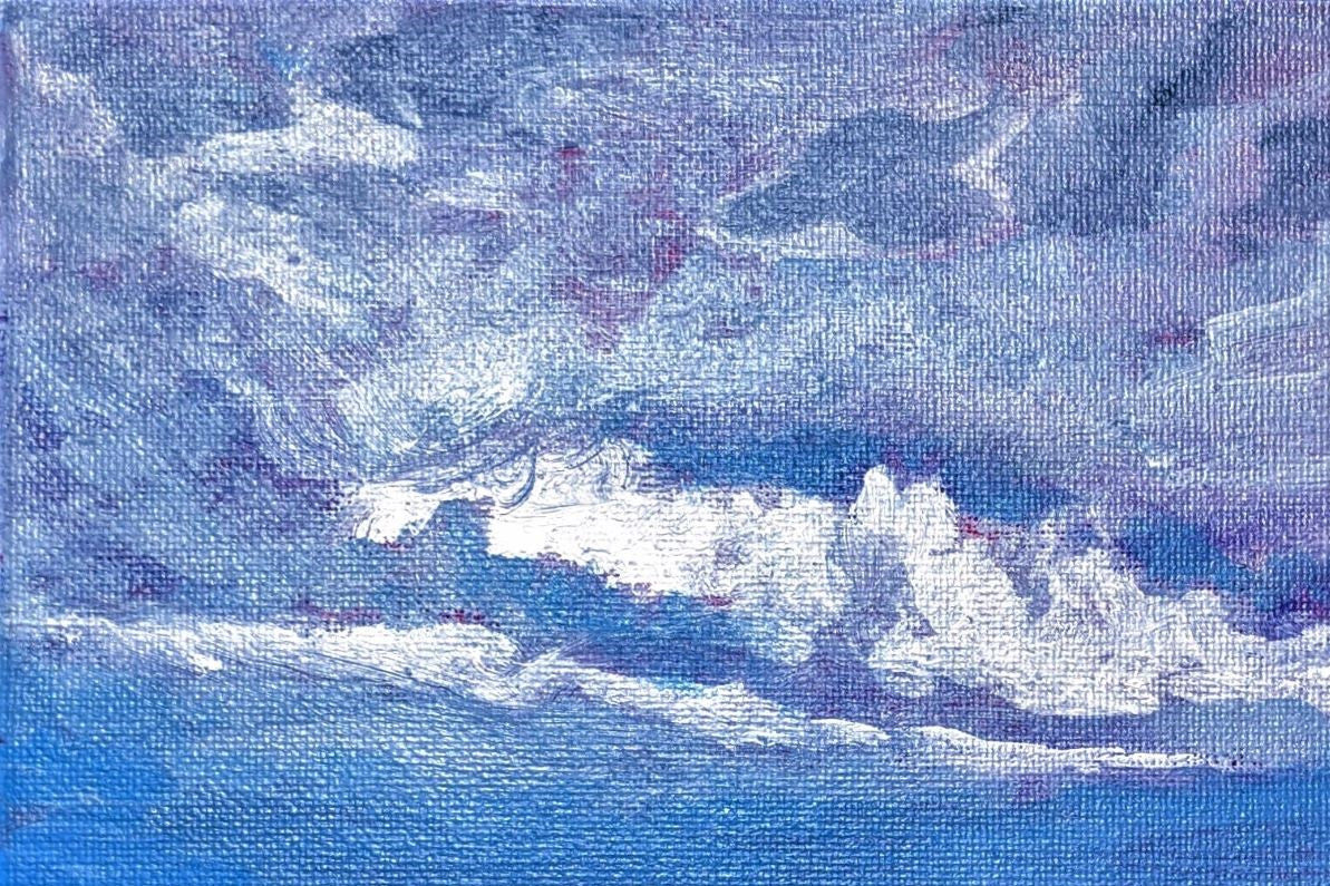 Stormy Sea acrylic painting on canvas detail