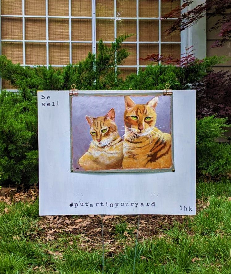 Tigger and Garfield acrylic painting #putartinyouryard