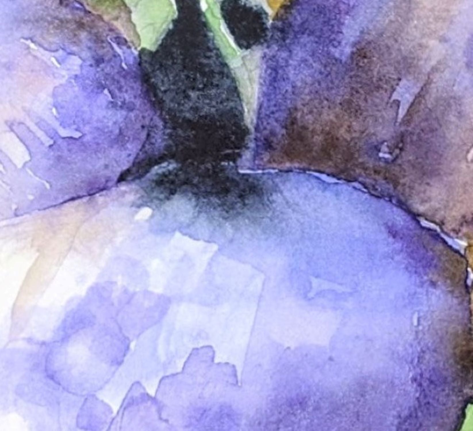 Turnips watercolor painting detail