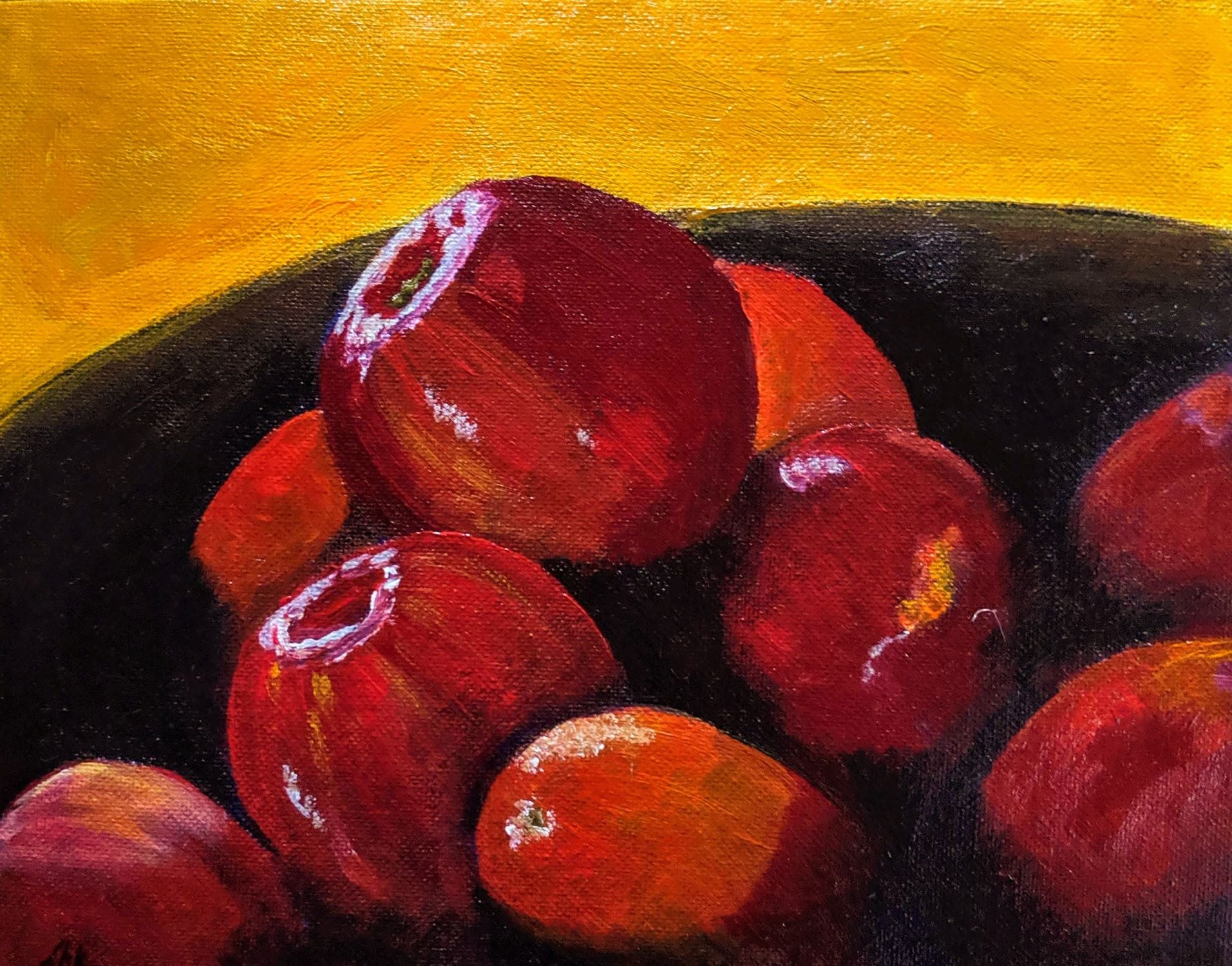 Warm apples acrylic painting