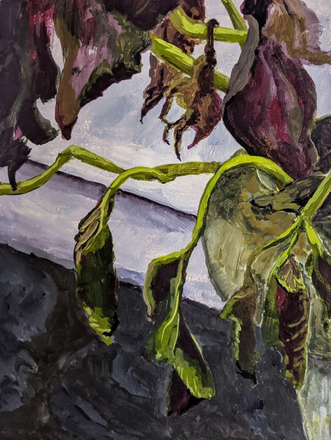 Withered Vine acrylic painting on canvas