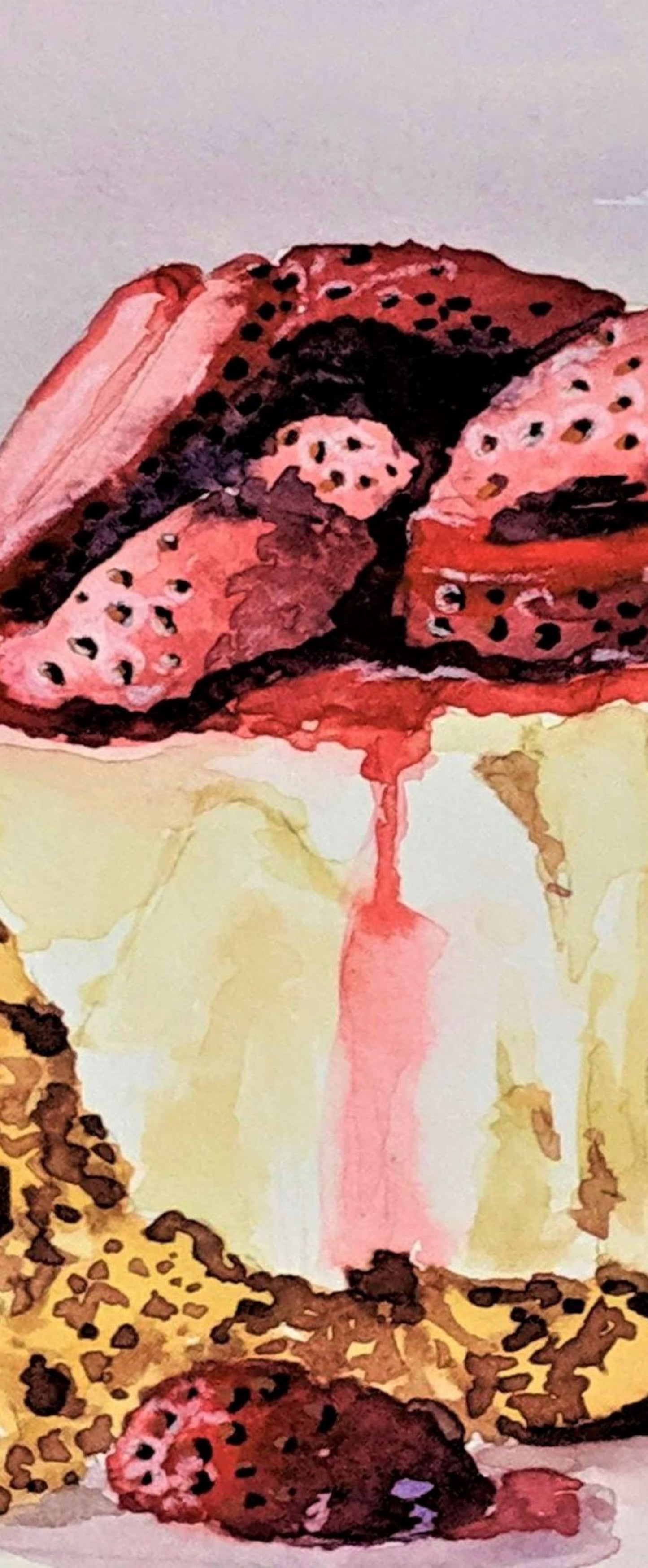 Cream pie painting detail