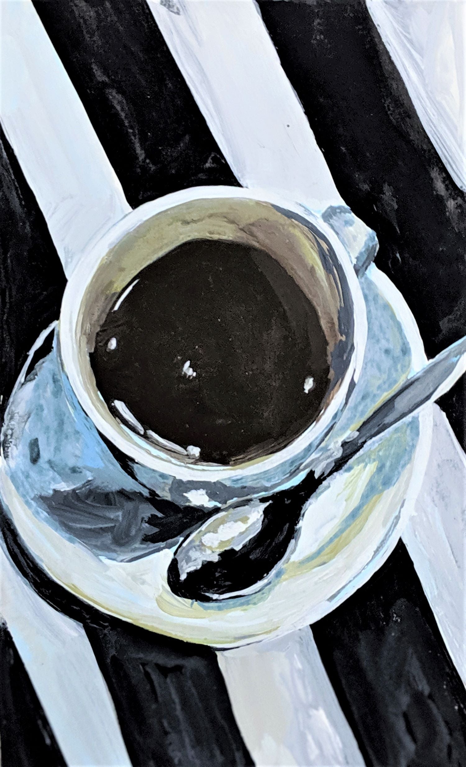 Hot chocolate in Porto painting