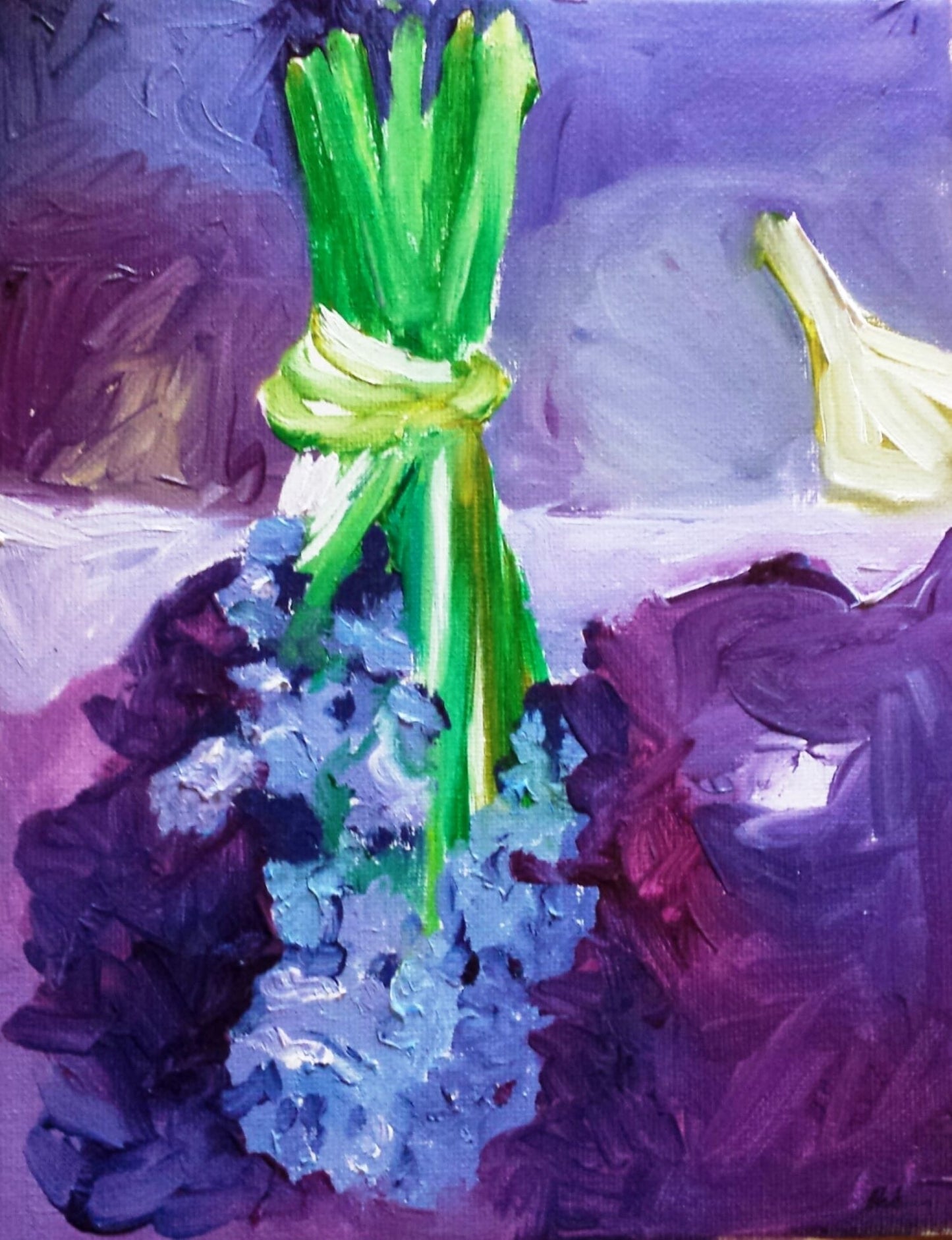 Lavender hanging oil painting