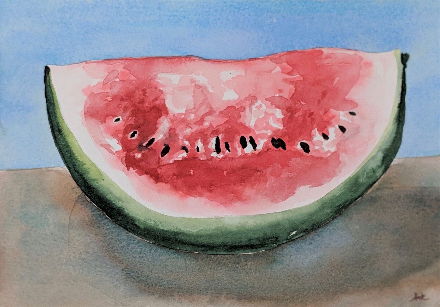 Watermelon watercolor painting